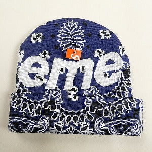 SUPREME シュプリーム 24AW Big Logo Beanie Navy Bandana ビーニー 紺 Size 【フリー】 【新古品・未使用品】 20810746