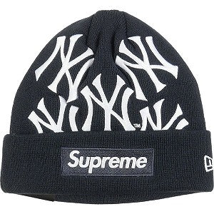 SUPREME シュプリーム ×New York Yankees 21AW New Era Box Logo Beanie Navy ボックスロゴビーニー 紺 Size 【フリー】 【新古品・未使用品】 20810790