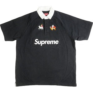 SUPREME シュプリーム 24SS S/S Rugby Black ラガー半袖シャツ 黒 Size 【L】 【新古品・未使用品】 20810929