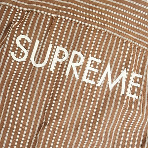 SUPREME シュプリーム 17SS Stripe Denim S/S Shirt Brown 半袖シャツ 茶 Size 【L】 【中古品-良い】 20810940