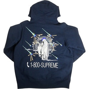 SUPREME シュプリーム 19AW 1-800 Hooded Sweatshirt Navy パーカー 紺 Size 【S】 【中古品-良い】 20811182