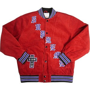 SUPREME シュプリーム 18SS Old English Corduroy Varsity Jacket Red ジャケット 赤 Size 【S】 【新古品・未使用品】 20811238