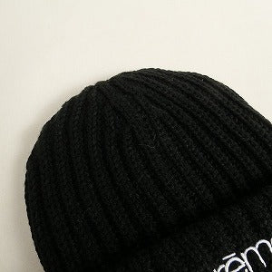 SUPREME シュプリーム 24AW Classic Logo Chunky Ribbed Beanie Black ビーニー 黒 Size 【フリー】 【新古品・未使用品】 20811325