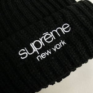 SUPREME シュプリーム 24AW Classic Logo Chunky Ribbed Beanie Black ビーニー 黒 Size 【フリー】 【新古品・未使用品】 20811326