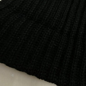 SUPREME シュプリーム 24AW Classic Logo Chunky Ribbed Beanie Black ビーニー 黒 Size 【フリー】 【新古品・未使用品】 20811326