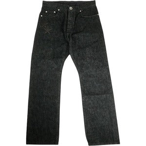 CHROME HEARTS クロム・ハーツ JEAN SL FLEURKNEE BLACK スターパッチフレアニーデニムパンツ 黒 Size 【W33】 【新古品・未使用品】 20811391