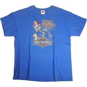 VINTAGE ヴィンテージ HARLEY DAVIDSON San Antonio Texas Tee Blue Tシャツ 青 Size 【XL】 【中古品-良い】 20811589