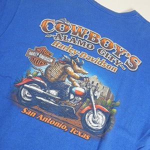 VINTAGE ヴィンテージ HARLEY DAVIDSON San Antonio Texas Tee Blue Tシャツ 青 Size 【XL】 【中古品-良い】 20811589