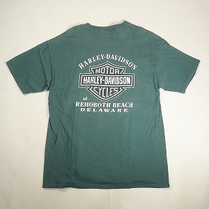 VINTAGE ヴィンテージ HARLEY DAVIDSON 2001 REHOBOTH BEACH DELAWARE Tee Tシャツ 緑 Size 【L】 【中古品-良い】 20811591