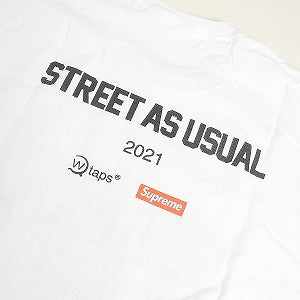 SUPREME シュプリーム ×WTAPS 21AW Sic' em! Tee White Tシャツ 白 Size 【XXL】 【中古品-良い】 20811868