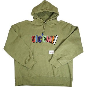 SUPREME シュプリーム ×WTAPS ダブルタップス 21AW Sic’em! Hooded Sweatshirt Light Olive スウェットパーカー オリーブ Size 【XXL】 【中古品-良い】 20811869