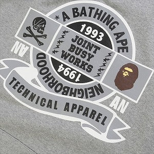 A BATHING APE ア ベイシング エイプ × NEIGHBORHOOD RELAXED FIT PULLOVER HOODIE パーカー 灰 Size 【XL】 【新古品・未使用品】 20811881