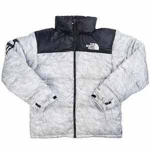 SUPREME シュプリーム ×THE NORTH FACE 19AW Paper Print Nuptse Jacket Paper Print ジャケット 灰 Size 【L】 【新古品・未使用品】 20811896