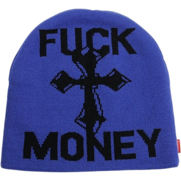 SUPREME シュプリーム 24AW Fuck Money Beanie Navy ビーニー 紺 Size 【フリー】 【新古品・未使用品】 20811911