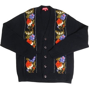 SUPREME シュプリーム 19AW Floral Stripe Cardigan Black カーディガン 黒 Size 【S】 【中古品-良い】 20812094