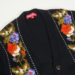 SUPREME シュプリーム 19AW Floral Stripe Cardigan Black カーディガン 黒 Size 【S】 【中古品-良い】 20812094