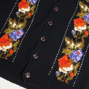 SUPREME シュプリーム 19AW Floral Stripe Cardigan Black カーディガン 黒 Size 【S】 【中古品-良い】 20812094