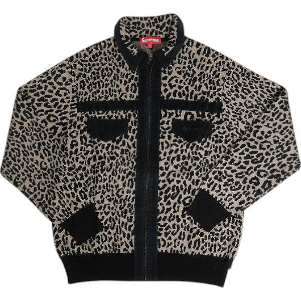 SUPREME シュプリーム 18AW Corduroy Detailed Zip Sweater Cheetah セーター ベージュ Size 【S】 【中古品-良い】 20812095