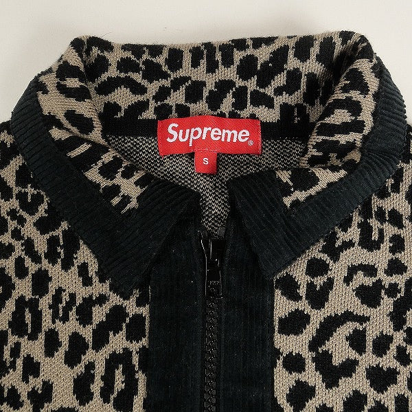 SUPREME シュプリーム 18AW Corduroy Detailed Zip Sweater Cheetah セーター ベージュ Size 【S】 【中古品-良い】 20812095