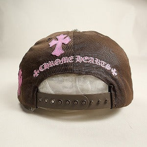 CHROME HEARTS クロム・ハーツ 5 PANEL CAP BSBL BRN/PNK クロスパッチ付きキャップ 茶 Size 【フリー】 【新古品・未使用品】 20812125