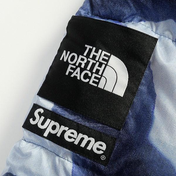 SUPREME シュプリーム ×THE NORTH FACE 21AW Bleached Denim Print Nuptse Jacket Indigo ジャケット インディゴ Size 【S】 【新古品・未使用品】 20812246