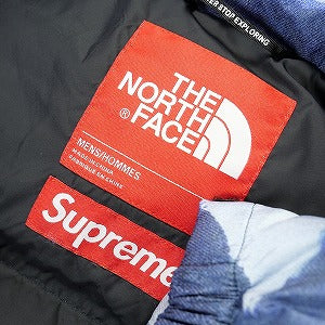 SUPREME シュプリーム ×THE NORTH FACE 21AW Bleached Denim Print Nuptse Jacket Indigo ジャケット インディゴ Size 【L】 【新古品・未使用品】 20812254