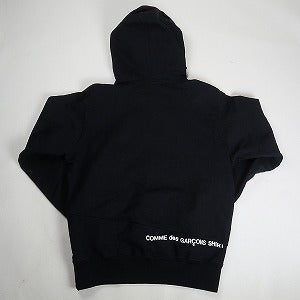 SUPREME シュプリーム ×COMME des GARCONS SHIRT 18AW Split Box Logo Hooded Sweatshirt Black パーカー 黒 Size 【S】 【中古品-良い】 20812339