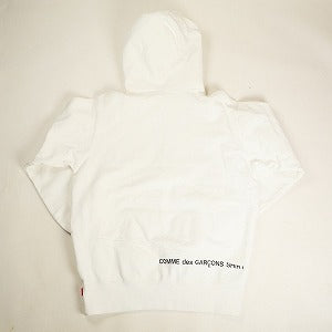 SUPREME シュプリーム ×COMME des GARCONS SHIRT 18AW Split Box Logo Hooded Sweatshirt White パーカー 白 Size 【S】 【中古品-良い】 20812340