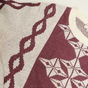 At Last ＆ Co アットラスト/BUTCHER PRODUCTS ブッチャープロダクツ PATTERN KNIT L-S BURGUNDY ニット バーガンディー Size 【42】 【中古品-良い】 20812356