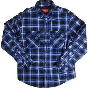 SUPREME シュプリーム 19AW Arc logo Quilted Flannel Shirt 長袖シャツ 青 Size 【S】 【中古品-良い】 20812438