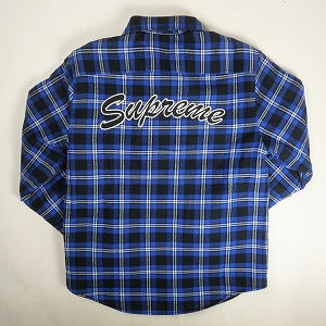 SUPREME シュプリーム 19AW Arc logo Quilted Flannel Shirt 長袖シャツ 青 Size 【S】 【中古品-良い】 20812438