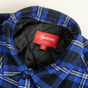 SUPREME シュプリーム 19AW Arc logo Quilted Flannel Shirt 長袖シャツ 青 Size 【S】 【中古品-良い】 20812438