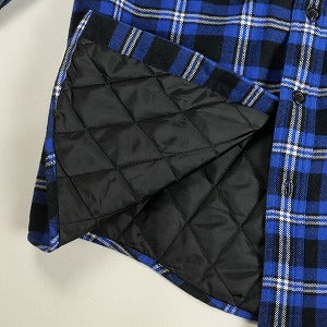 SUPREME シュプリーム 19AW Arc logo Quilted Flannel Shirt 長袖シャツ 青 Size 【S】 【中古品-良い】 20812438