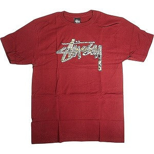 STUSSY ステューシー CHEETAH STOCK TEE WINE Tシャツ 赤 Size 【M】 【新古品・未使用品】 20812839