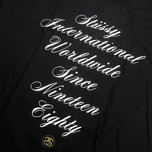 STUSSY ステューシー INTERNATIONAL SCRIPT TEE BLACK Tシャツ 黒 Size 【M】 【新古品・未使用品】 20812855