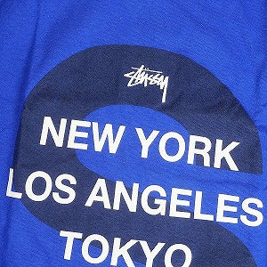 STUSSY ステューシー DESCRIPTION SS S CITIES TEE BLUE Tシャツ 青 Size 【M】 【新古品・未使用品】 20812866