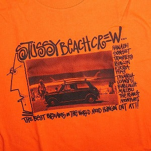 STUSSY ステューシー BEACH CREW TEE ORANGE Tシャツ オレンジ Size 【M】 【新古品・未使用品】 20813152