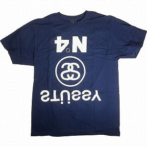 STUSSY ステューシー UPSIDE DOWN TEE NAVY Tシャツ 紺 Size 【M】 【新古品・未使用品】 20813209