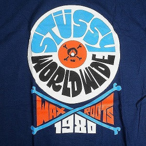 STUSSY ステューシー STUSSY WORLD TOUR WAX ROOTS TEE NAVY Tシャツ 紺 Size 【M】 【新古品・未使用品】 20813225