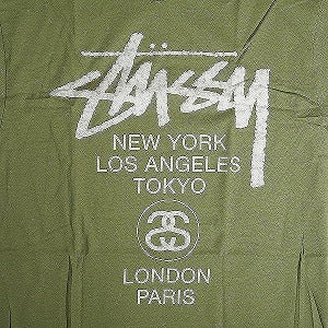 STUSSY ステューシー WORLD TOUR TEE KAHKI Tシャツ カーキ Size 【M】 【新古品・未使用品】 20813298