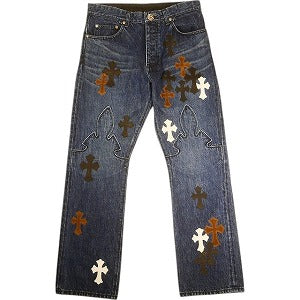 CHROME HEARTS クロム・ハーツ Fleur Knee Cross Patch Jeans Indigo クロスパッチデニムパンツ インディゴ Size 【W33】 【新古品・未使用品】 20813401