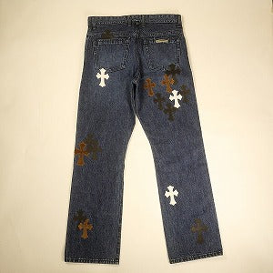 CHROME HEARTS クロム・ハーツ Fleur Knee Cross Patch Jeans Indigo クロスパッチデニムパンツ インディゴ Size 【W33】 【新古品・未使用品】 20813401