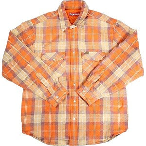 SUPREME シュプリーム Quilted Flannel Snap Shirt Orange 長袖シャツ オレンジ Size 【S】 【中古品-非常に良い】 20813436