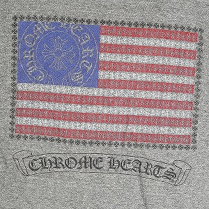 CHROME HEARTS クロム・ハーツ AMERICAN FLAG SS T-SHIRT GRAY VネックTシャツ オールド 灰 Size 【L】 【中古品-良い】 20813675