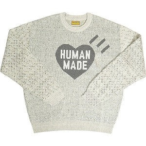 HUMAN MADE ヒューマンメイド 25SS HEART KNIT SWEATER GRAY HM29CS002 セーター 灰 Size 【M】 【新古品・未使用品】 20813746