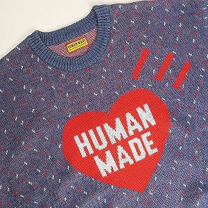 HUMAN MADE ヒューマンメイド 25SS HEART KNIT SWEATER NAVY HM29CS002 セーター 紺 Size 【L】 【新古品・未使用品】 20813747