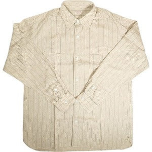 At Last ＆ Co アットラスト/BUTCHER PRODUCTS ブッチャープロダクツ STRIPE SHIRT 長袖シャツ タン Size 【16.5】 【中古品-良い】 20814010