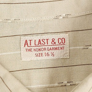 At Last ＆ Co アットラスト/BUTCHER PRODUCTS ブッチャープロダクツ STRIPE SHIRT 長袖シャツ タン Size 【16.5】 【中古品-良い】 20814010