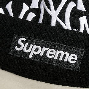 SUPREME シュプリーム ×New York Yankees 21AW New Era Box Logo Beanie Black ビーニー 黒 Size 【フリー】 【新古品・未使用品】 20814222