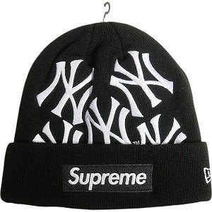 SUPREME シュプリーム ×New York Yankees 21AW New Era Box Logo Beanie Black ビーニー 黒 Size 【フリー】 【新古品・未使用品】 20814222